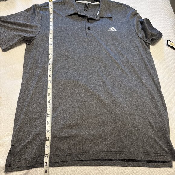 Adidas Golf Polo Ultimate‎ UPF 50 Grey Heather Size Medium NWT - Picture 6 of 8